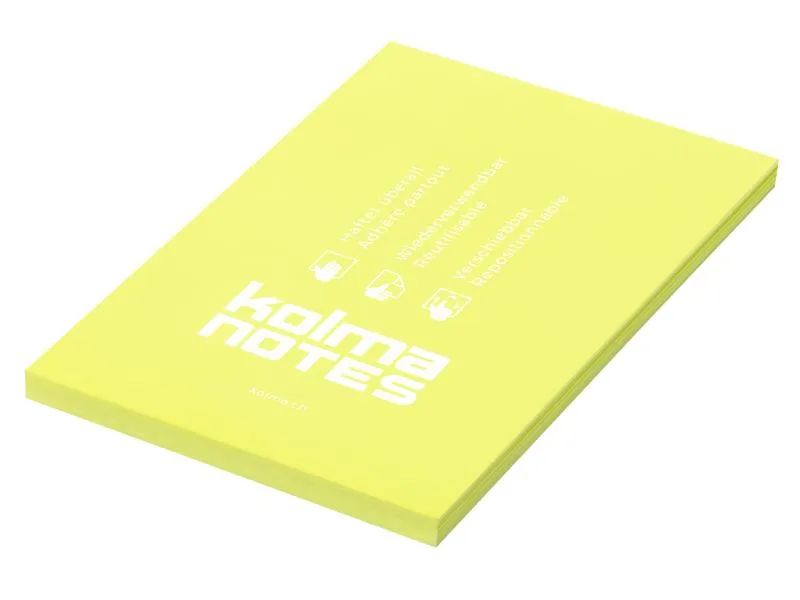Kolma Notizzettel NOTES A6 Gelb, 100 Blatt Kolma Notizzettel NOTES A6 Gelb, 100 Blatt