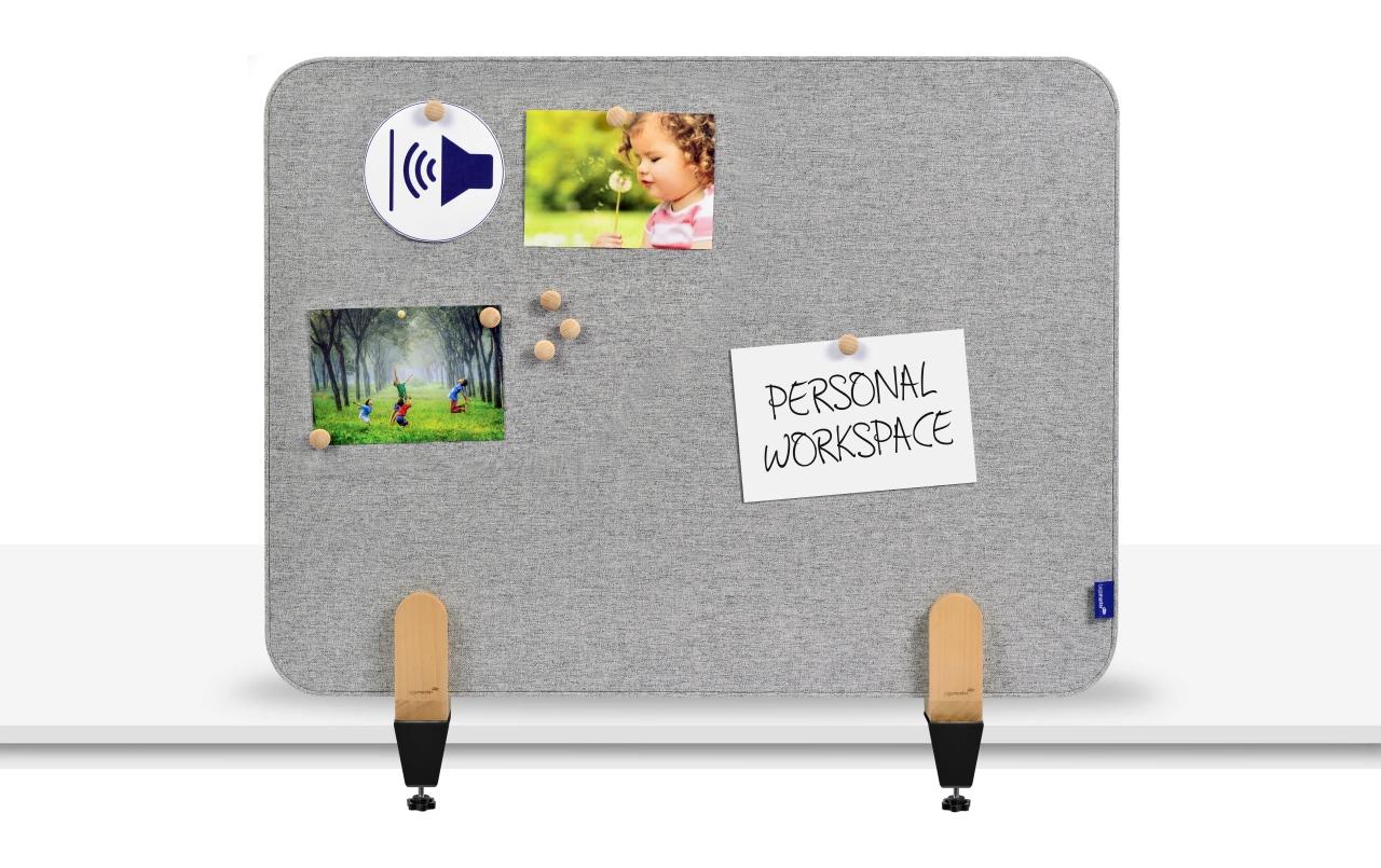 Legamaster Schreibtischtrennwand ELEMENTS 60 x 80 cm, Grau