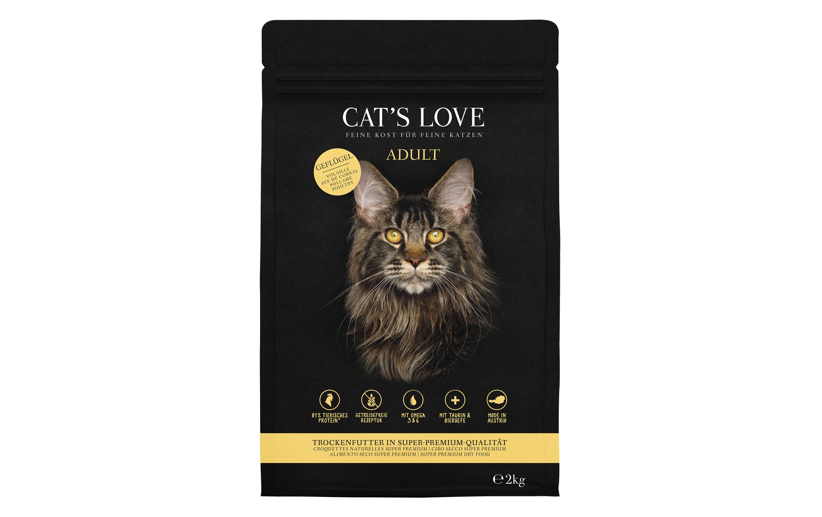Cat's Love Trockenfutter Adult Geflügel, 2 kg Cat's Love Trockenfutter Adult Geflügel, 2 kg