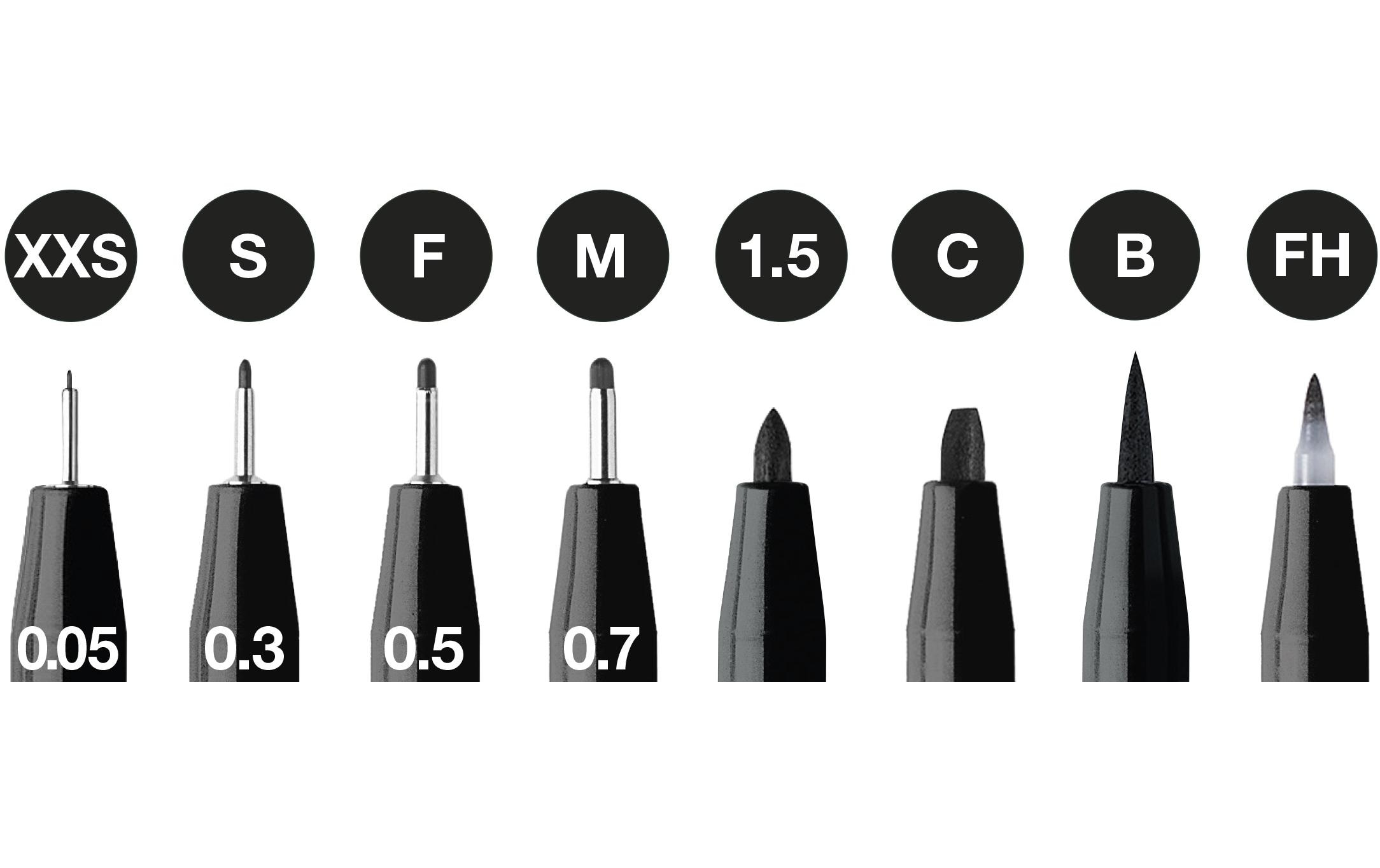 Faber-Castell Tuschestift PITT Artist Pen Black, 8 Stück