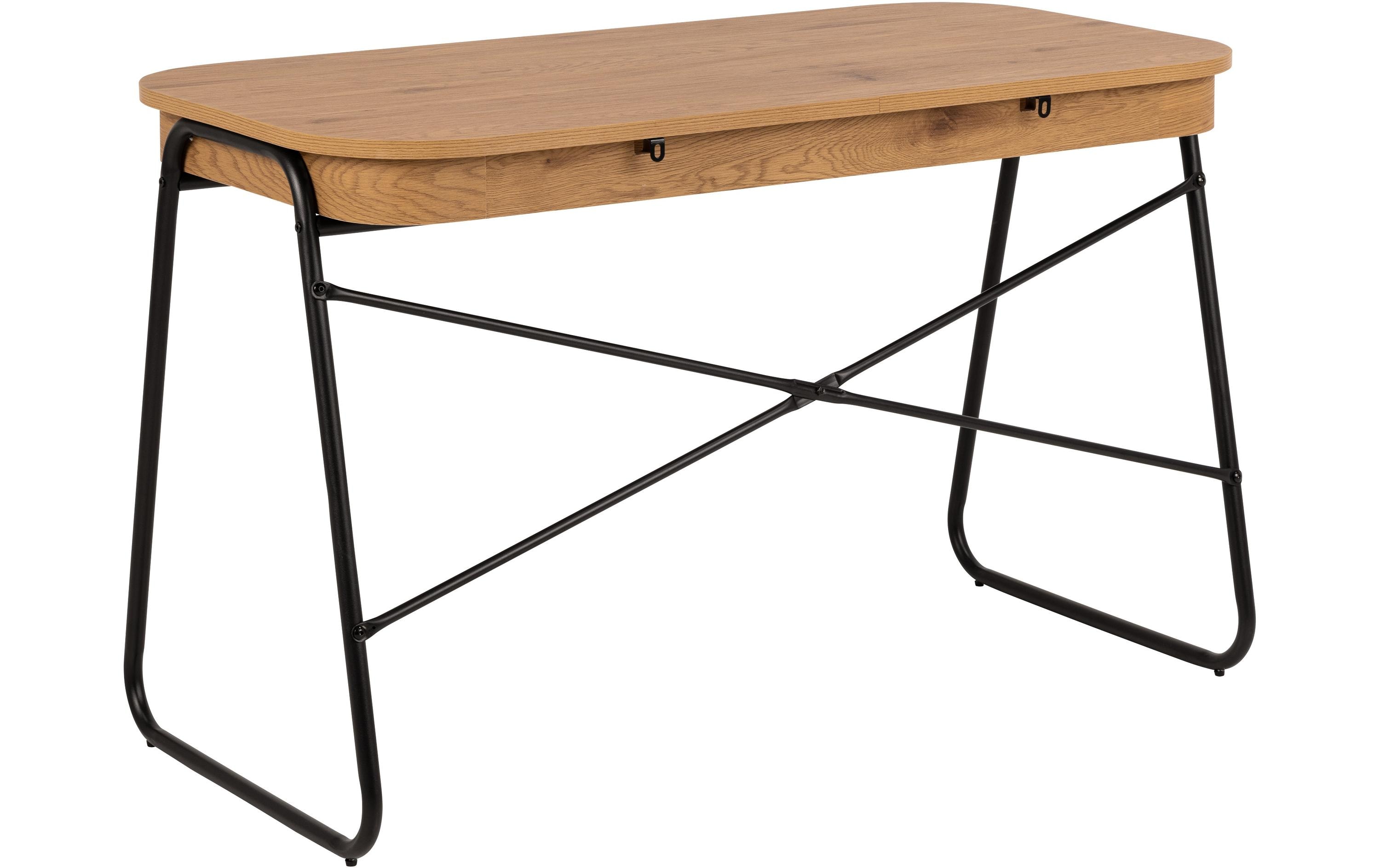 AC Design Tisch Blueton, Schwarz matt / Wildeiche matt