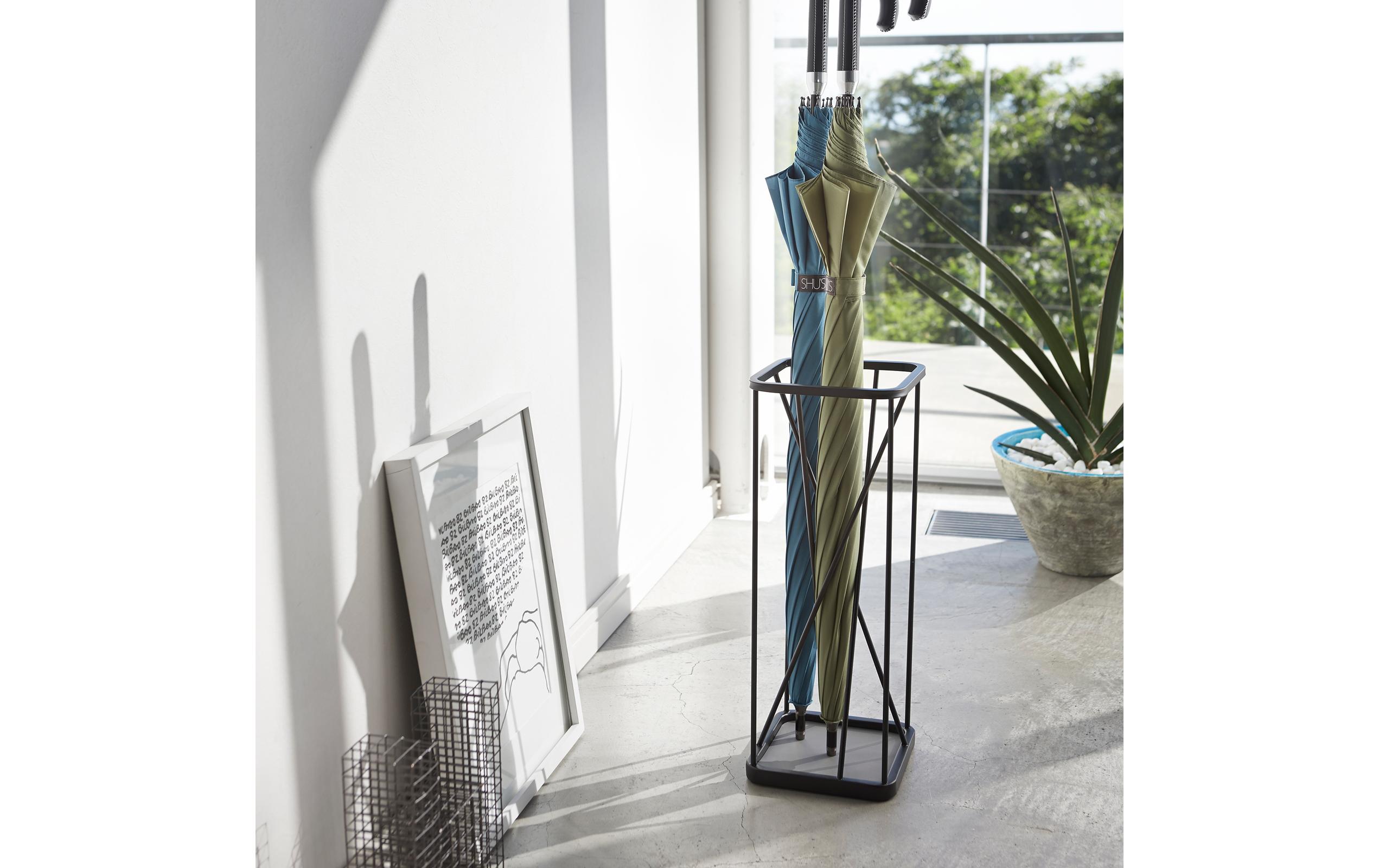 Yamazaki Schirmständer 17 x 45.5 cm, Schwarz