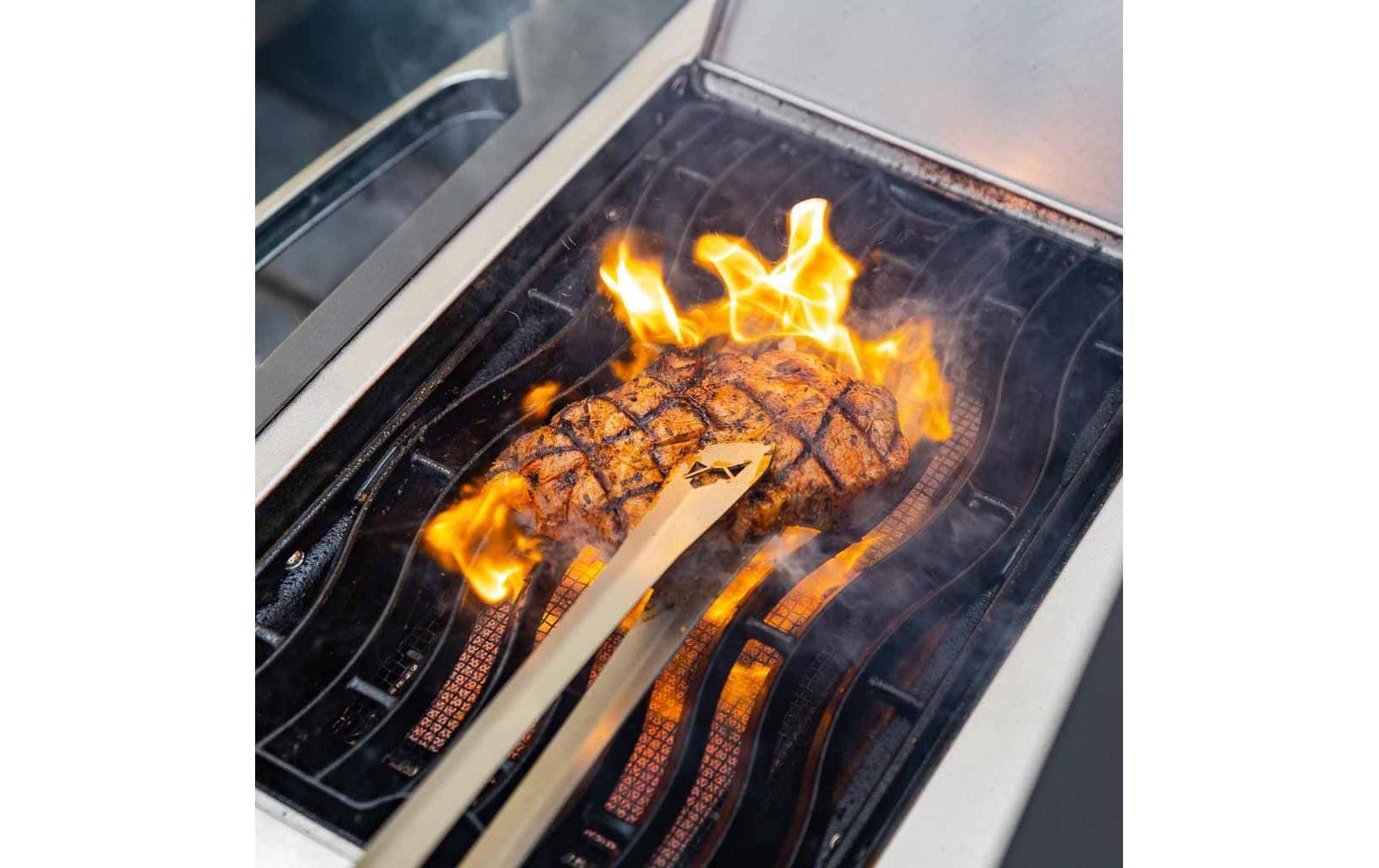 Fennek Grill Grillzange gross Silber