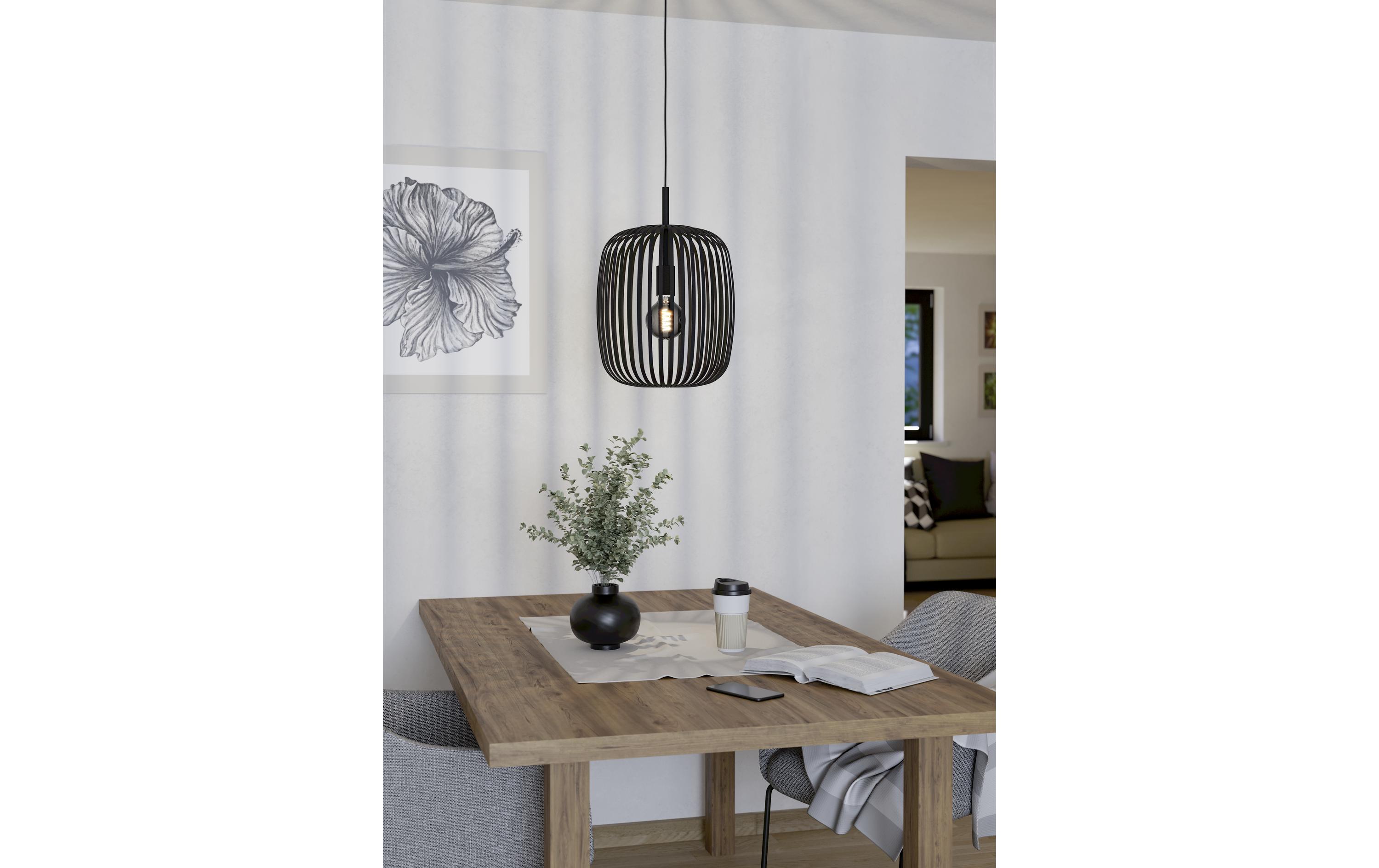 EGLO Leuchten Pendelleuchte Zigbee ROMAZZINA schwarz E27