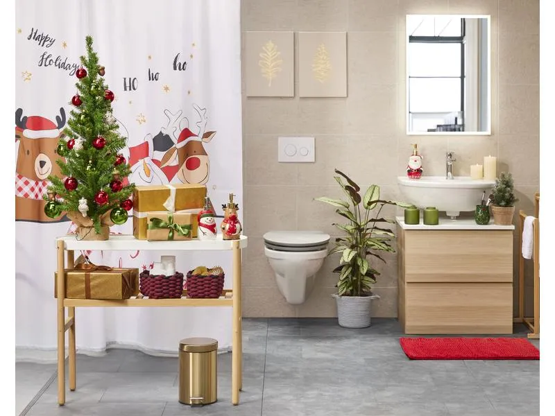 diaqua® Duschvorhang Ho ho ho 180 x 200 cm, Schwarz/Rot/Weiss diaqua® Duschvorhang Ho ho ho 180 x 200 cm, Schwarz/Rot/Weiss