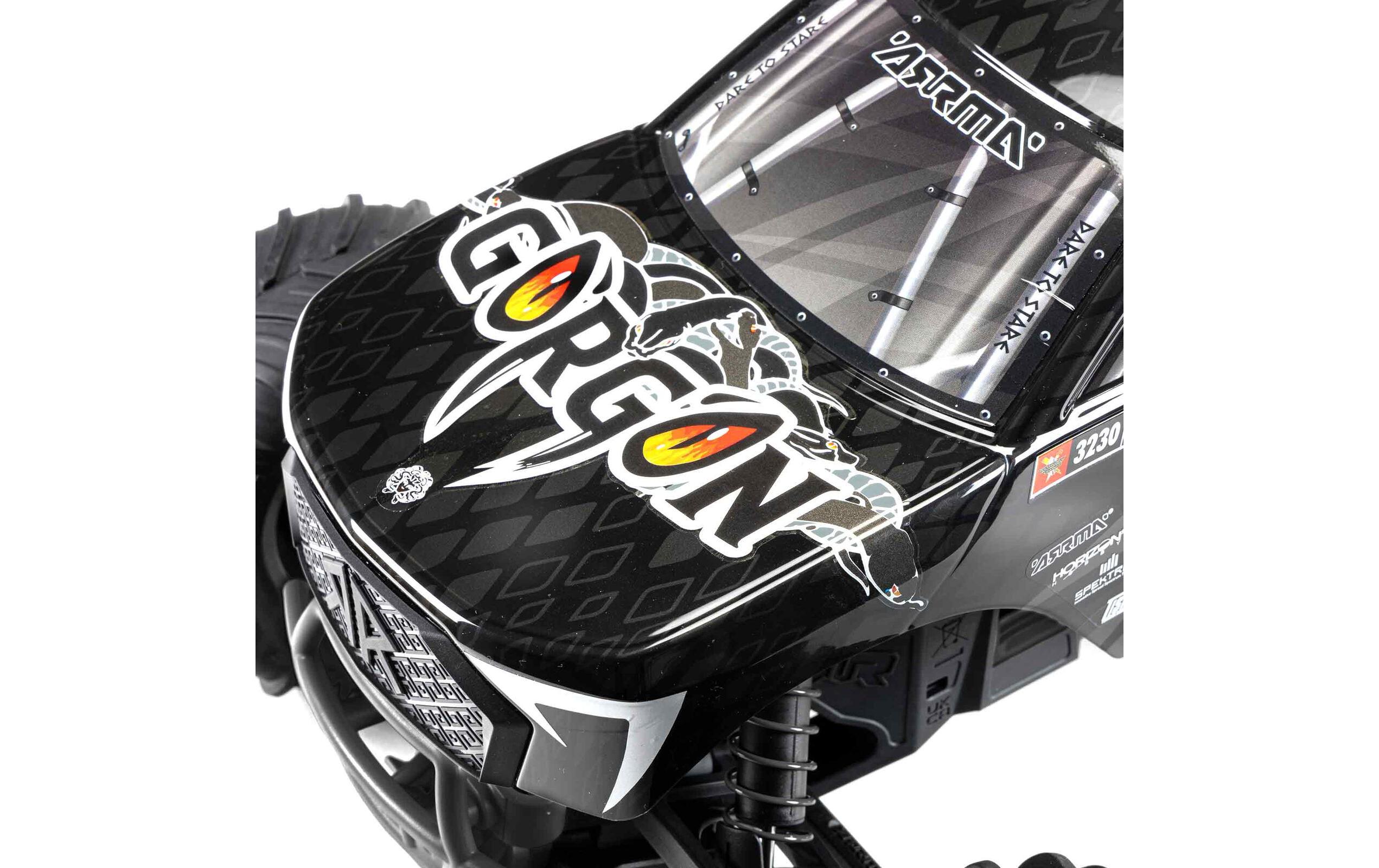 Arrma Monster Truck Gorgon MEGA 550 RWD Schwarz, Bausatz, 1:10