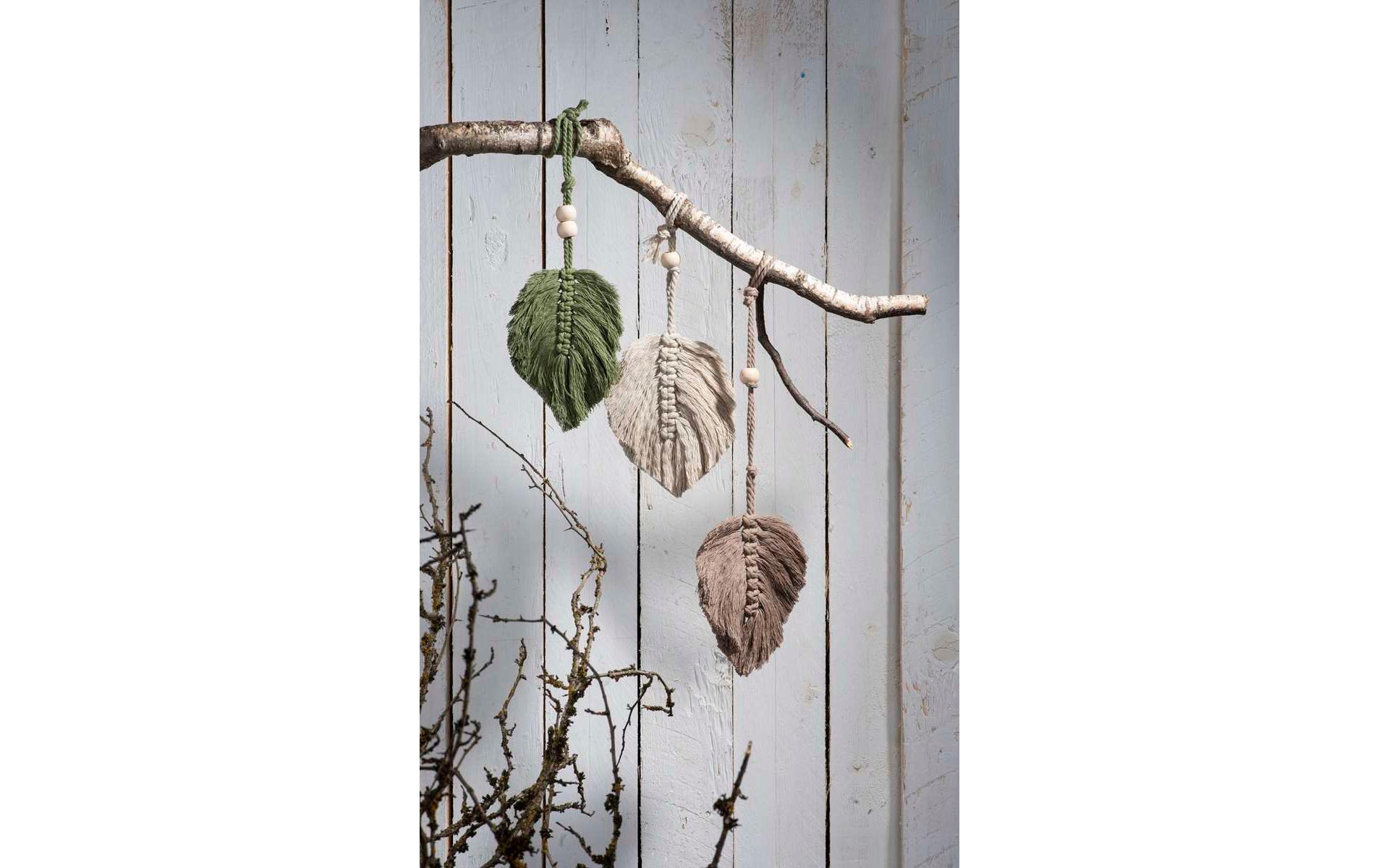 Glorex Wolle Makramee Rope gedreht 3 mm, 250 g, Olivgrün