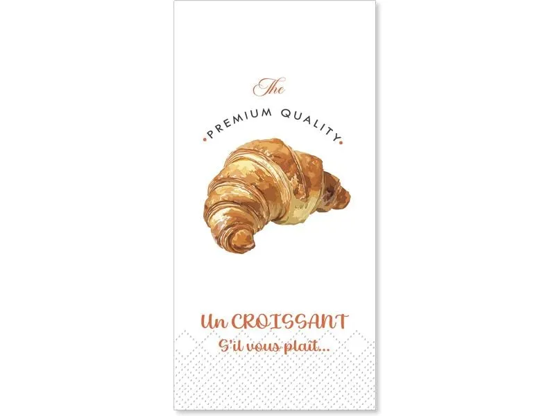 Chic Antique Papierservietten Croissant 20 x 10 cm, 16 Stück