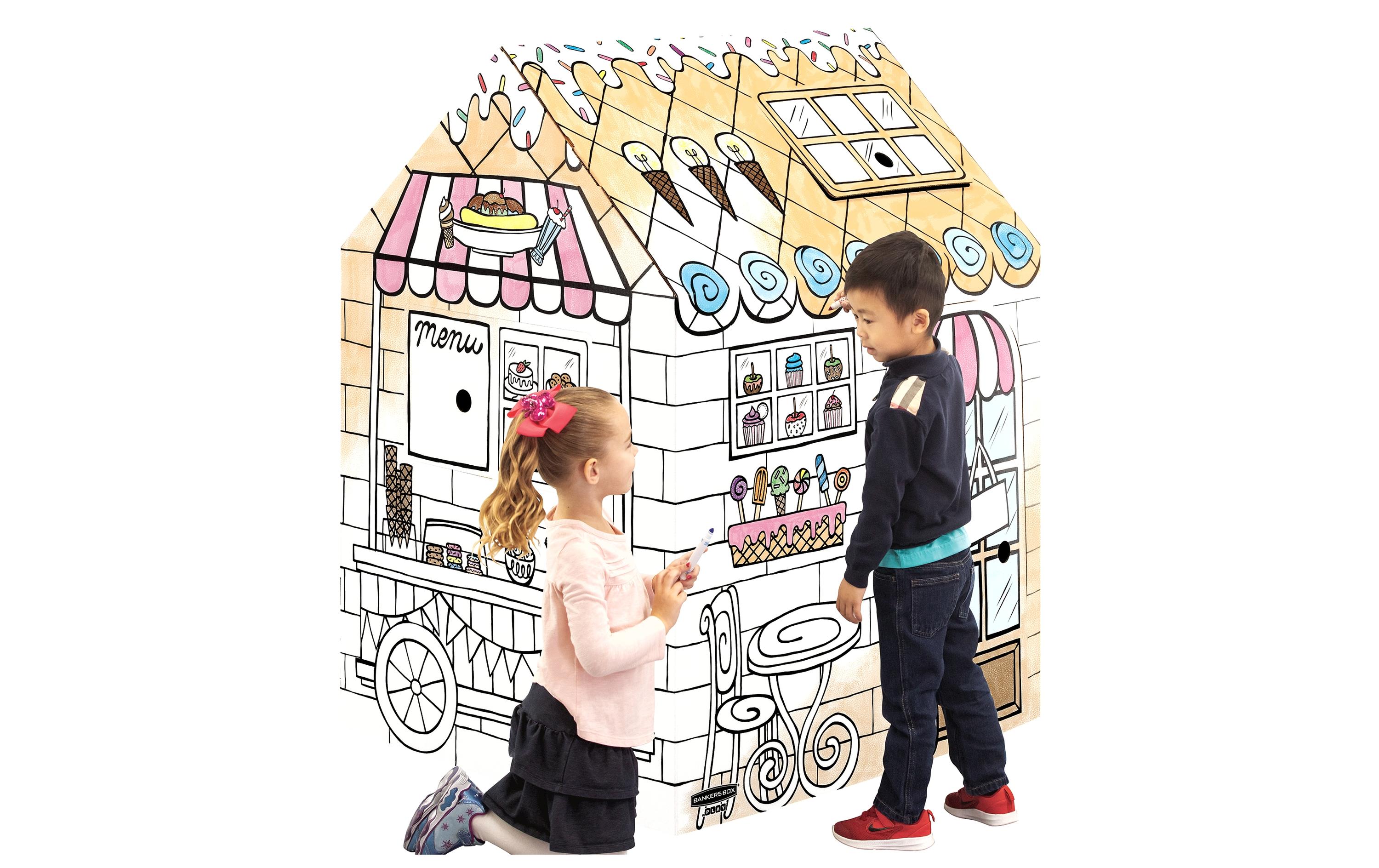 Fellowes Ausmal-Spielhaus Candyshop 121.3 x 96.5 x 81.3 cm