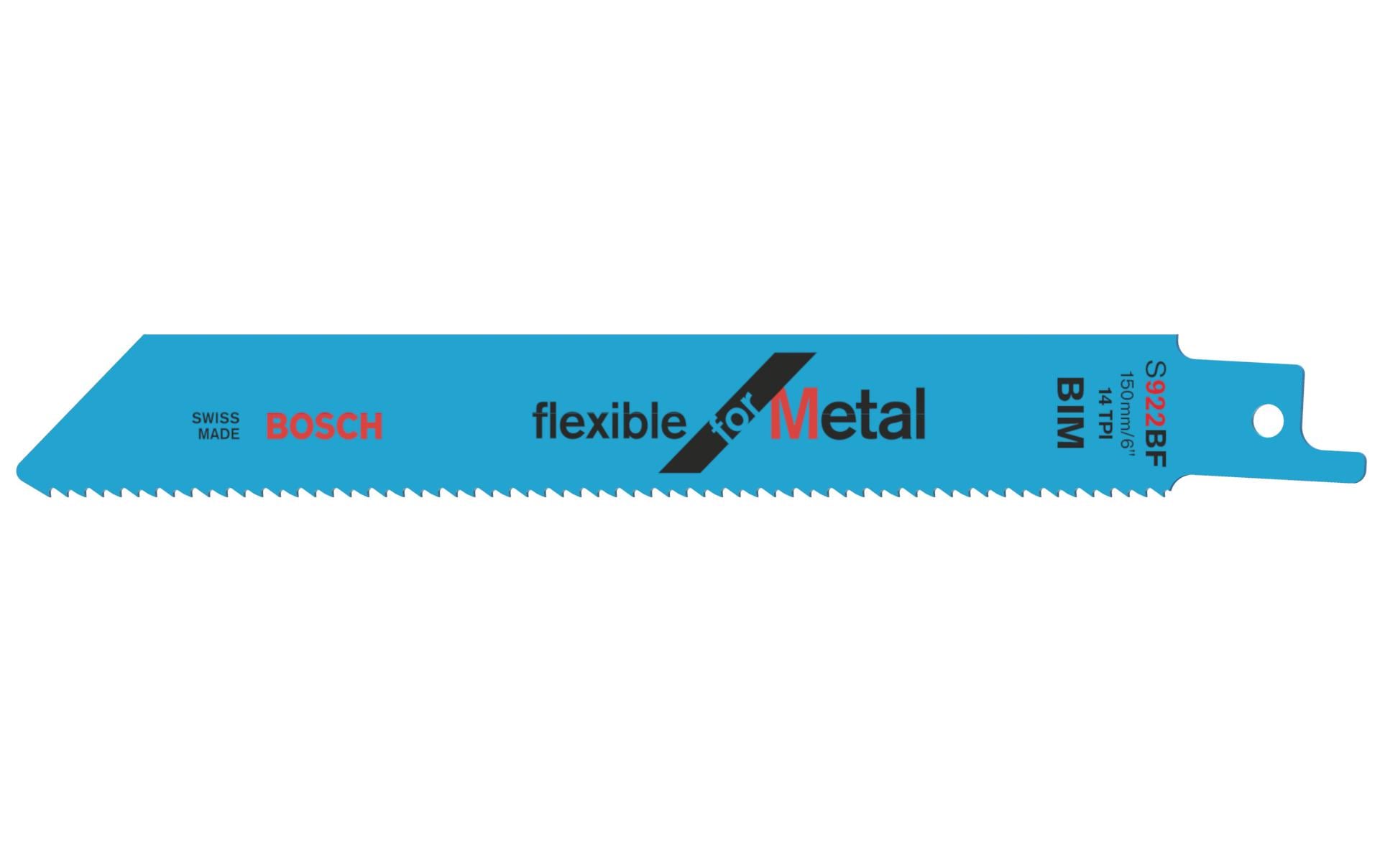 Bosch Professional Säbelsägeblatt S 922 BF Flexible for Metal, 5 Stück