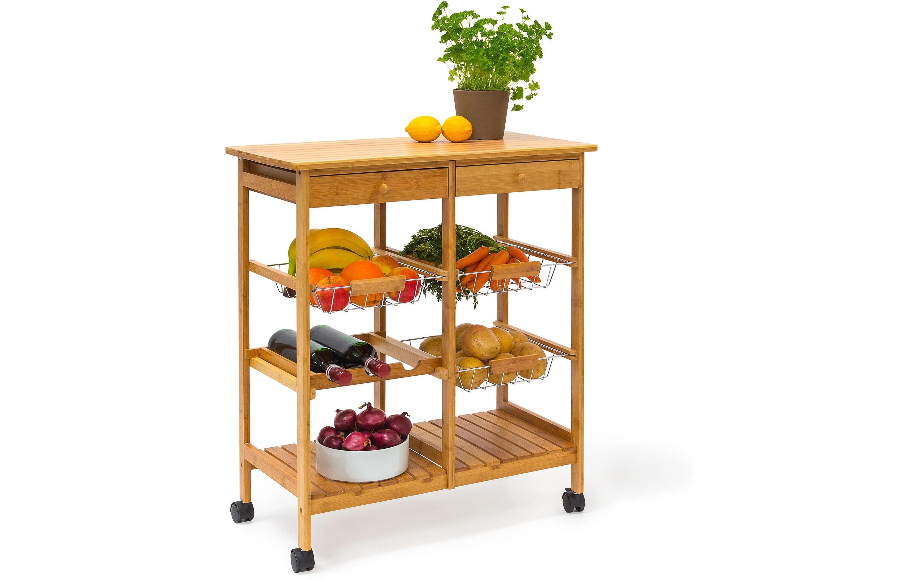 relaxdays Küchenwagen James XXL 80 x 67 x 37 cm relaxdays Küchenwagen James XXL 80 x 67 x 37 cm