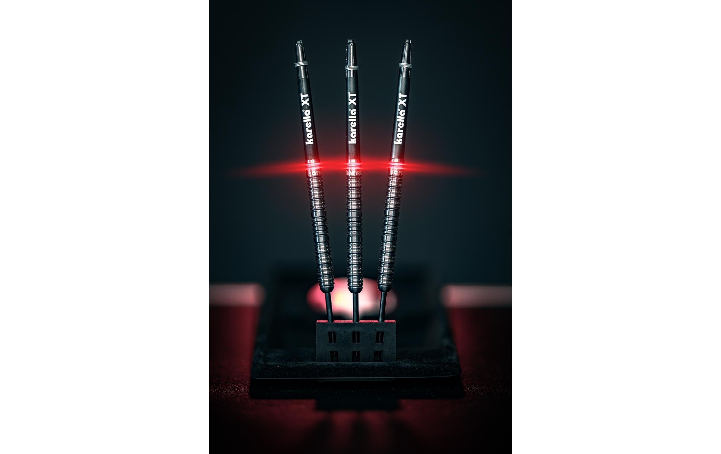 Karella Dartpfeile Softdart HiPower 18g, 3 Stück – Schwarz