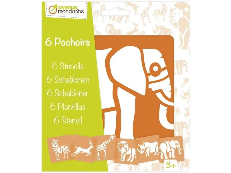 Avenue Mandarine Schablone 15 x 15 cm, Wüstentiere