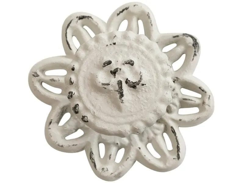 Chic Antique Möbelgriff mit französischer Lilie Ø 8 cm, antik Créme Chic Antique Möbelgriff mit französischer Lilie Ø 8 cm, antik Créme