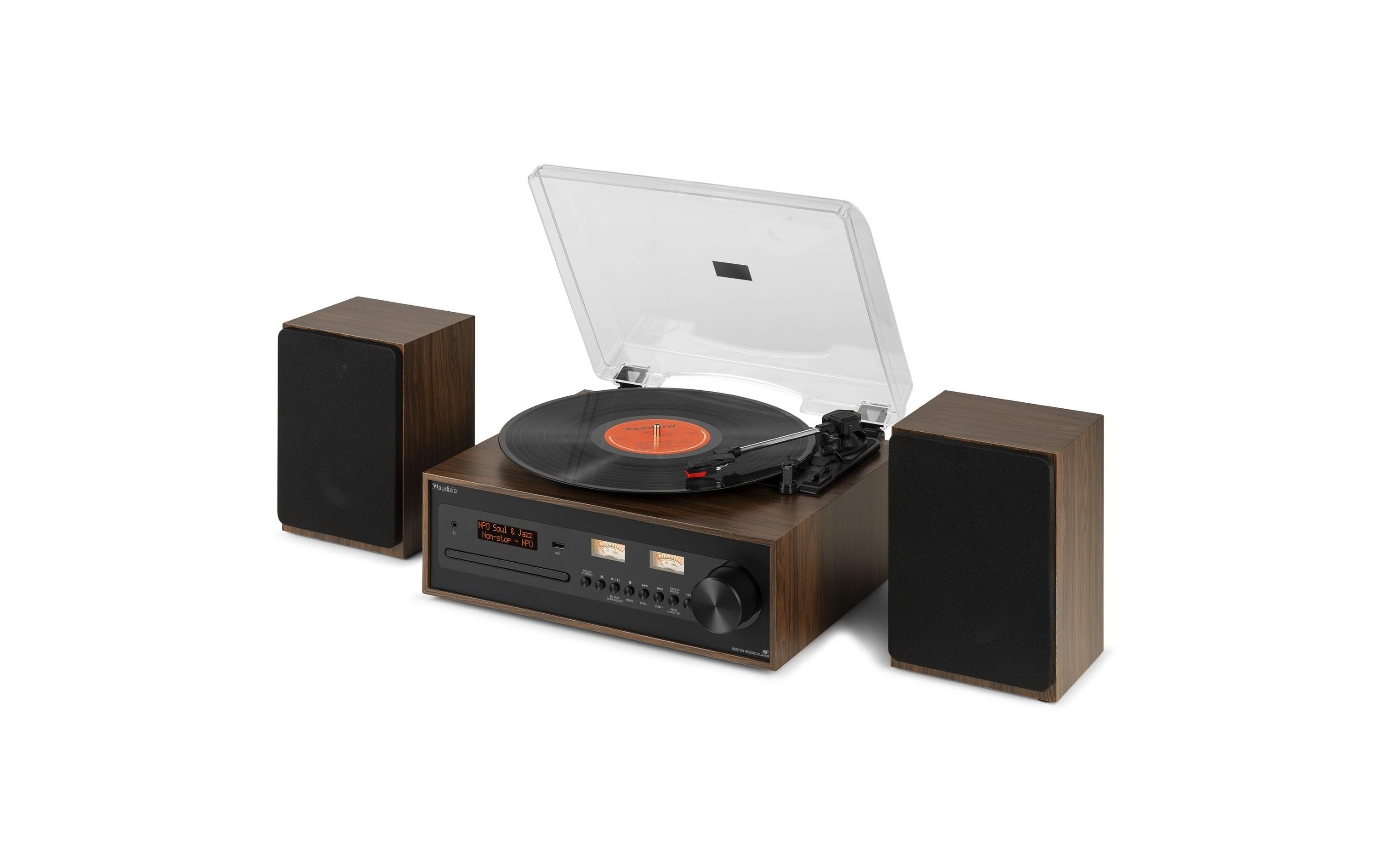 Audizio Plattenspieler Set Boston Schwarz