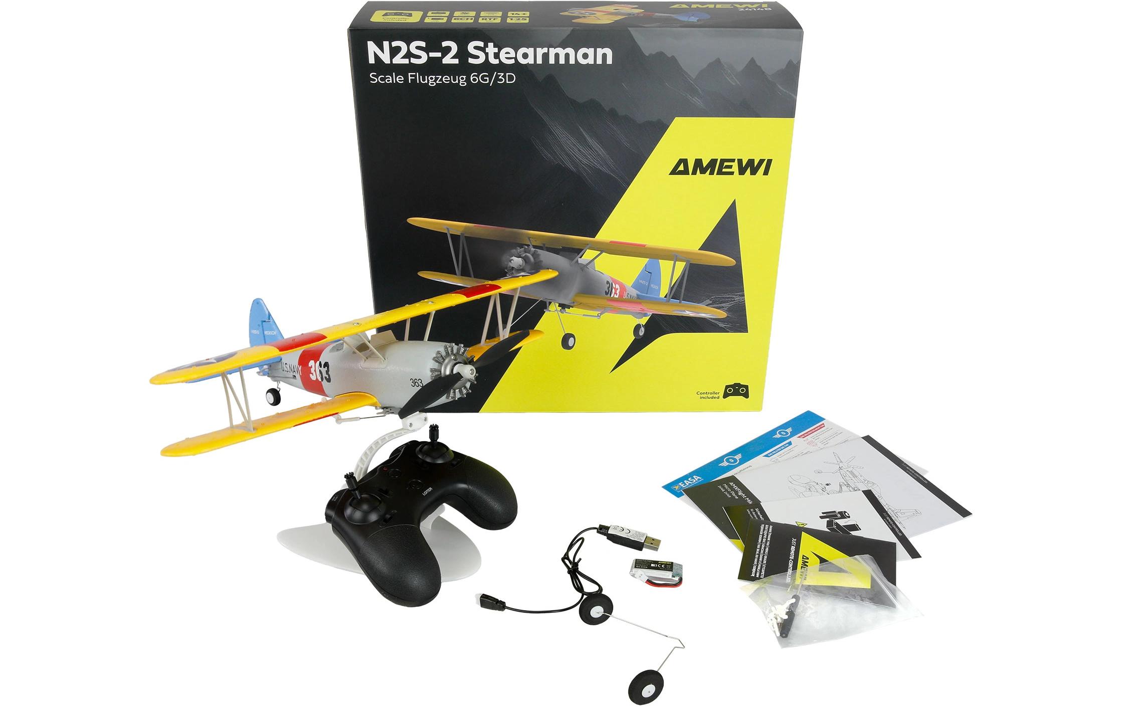 Amewi Flugzeug AMXFlight N2S-2 Stearman 360 mm RTF