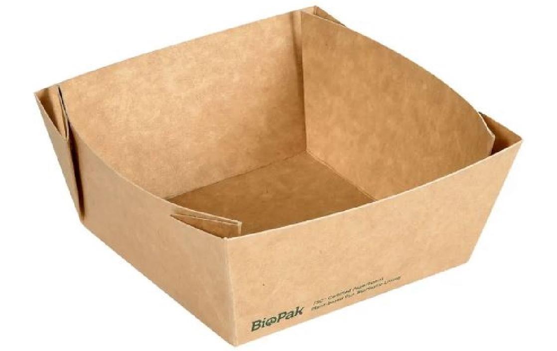 BioPak Behälter Viking Cube Low 510 ml, Braun, 300 Stück