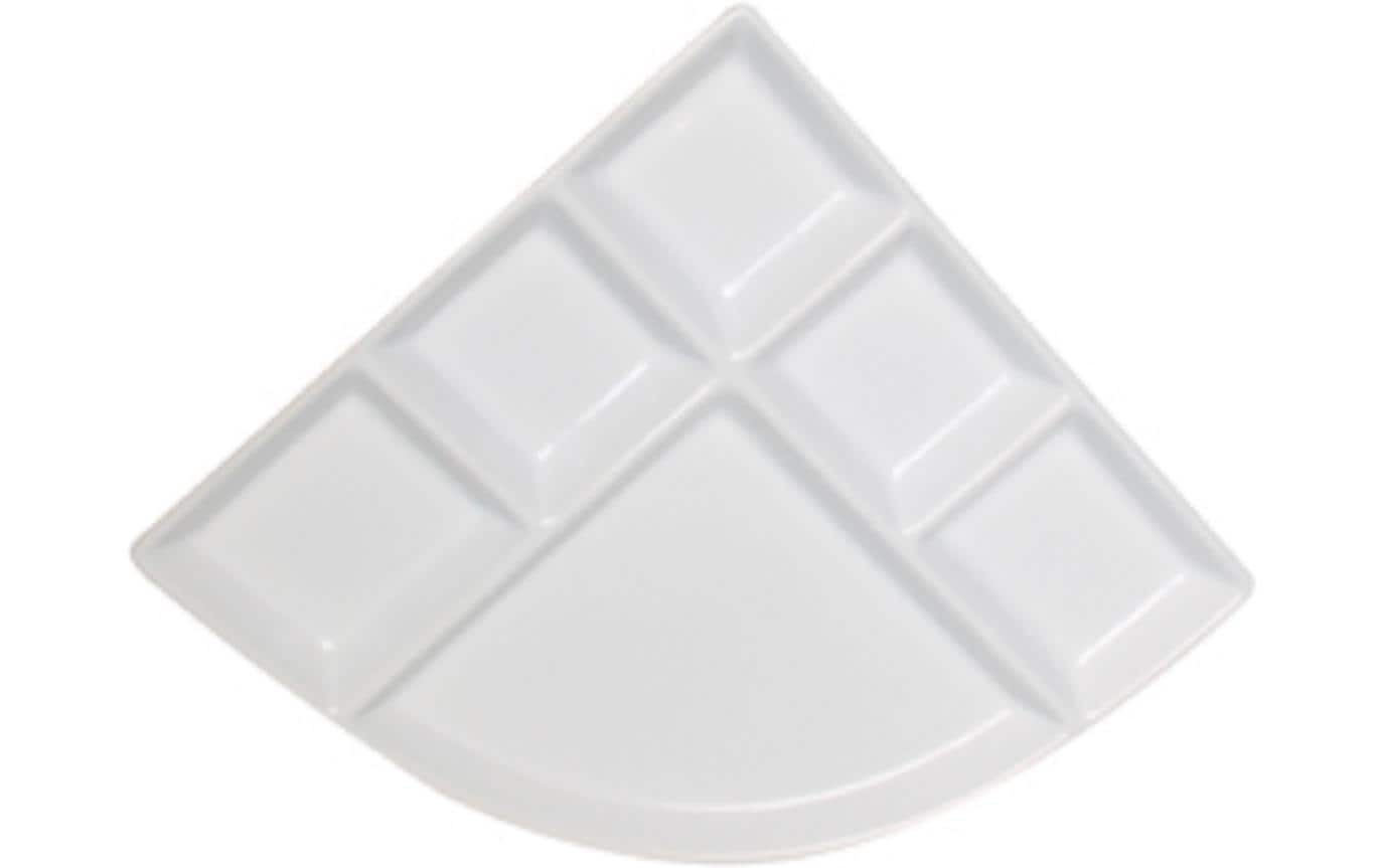 Nouvel Fondue-Teller Weiss, Karton, 4 Stück