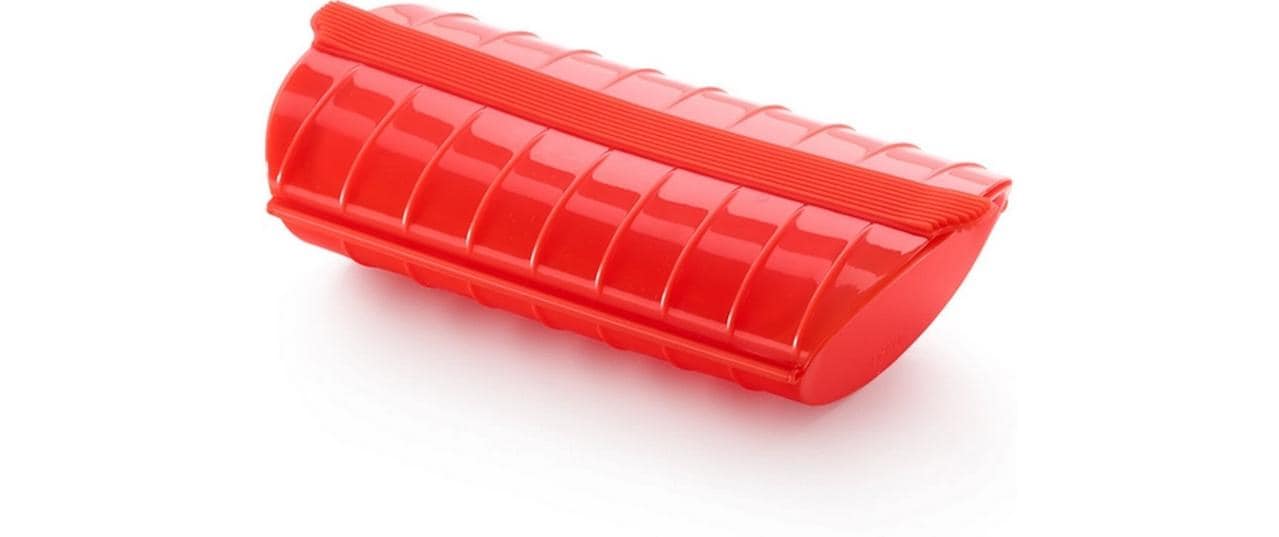 Lékué Mikrowellen-Dampfgarer Rot