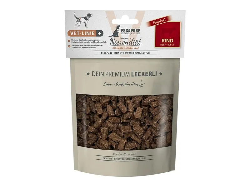 Escapure VET-Linie Trockenfutter Nierendiät Hupferl Rind 0.15 kg Escapure VET-Linie Trockenfutter Nierendiät Hupferl Rind 0.15 kg