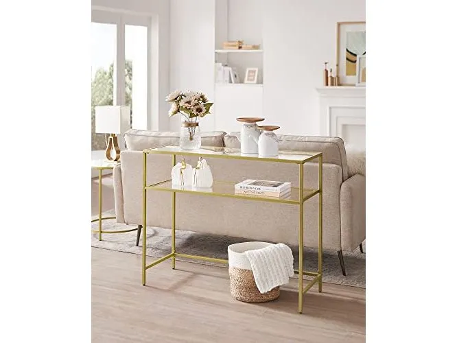 VASAGLE Konsolentisch 100 x 35 x 80 cm, Gold VASAGLE Konsolentisch 100 x 35 x 80 cm, Gold