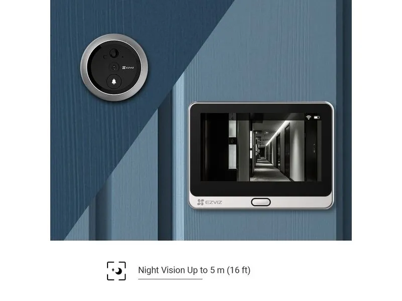 EZVIZ Digitaler Türspion DP2C Schwarz/Silber