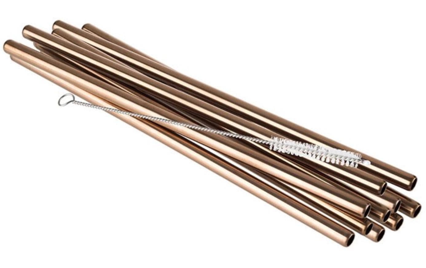 APS Strohhalm 11er-Set, 21.5 cm, Copper-Look