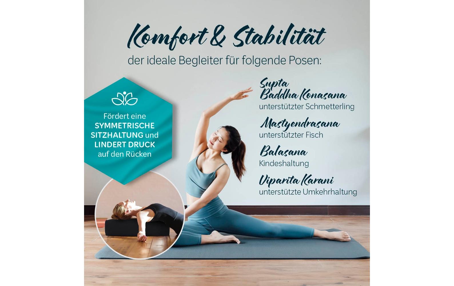 DoYourYoga Yoga-Bolster Paravati Schwarz