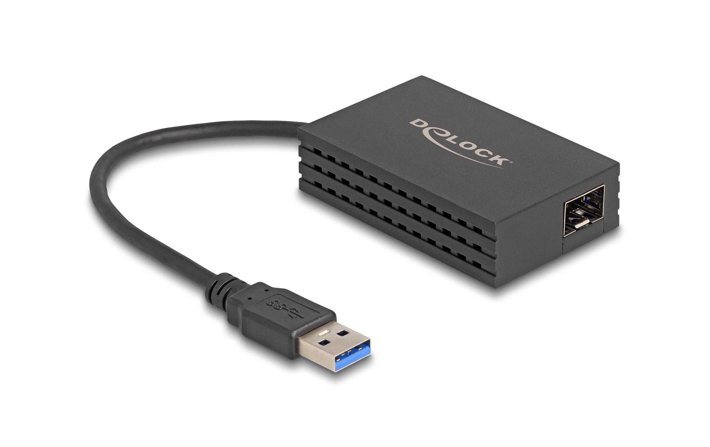 Delock Netzwerk-Adapter USB-A – SFP 1Gbps Schwarz Delock Netzwerk-Adapter USB-A – SFP 1Gbps Schwarz