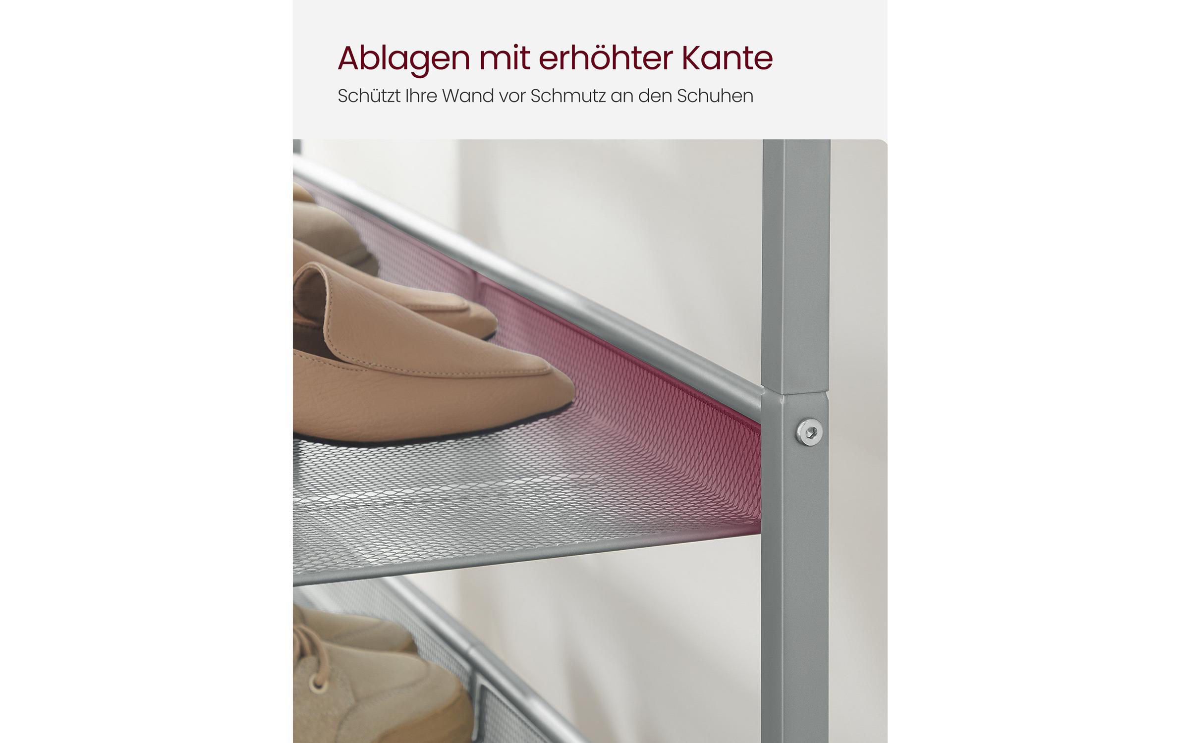 VASAGLE Schuhregal 93 x 75 x 30 cm, Grau