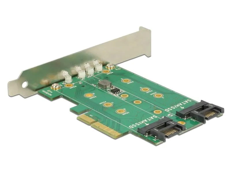 Delock Host Bus Adapter Controller PCIe - M.2, 2xSATA 1xNVMe Delock Host Bus Adapter Controller PCIe - M.2, 2xSATA 1xNVMe