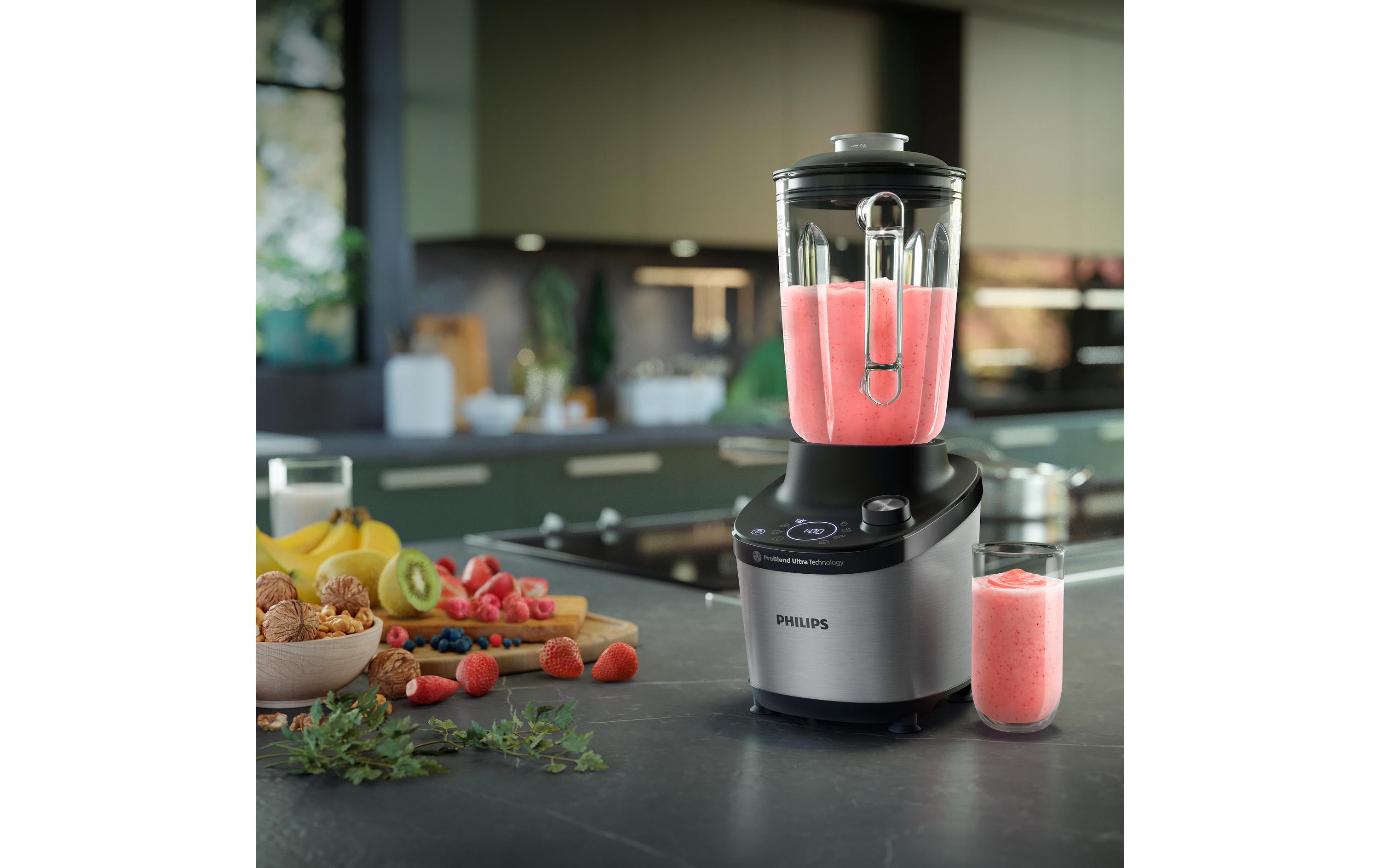 Philips Standmixer HR3760/12 7000 Series Edelstahl/Schwarz