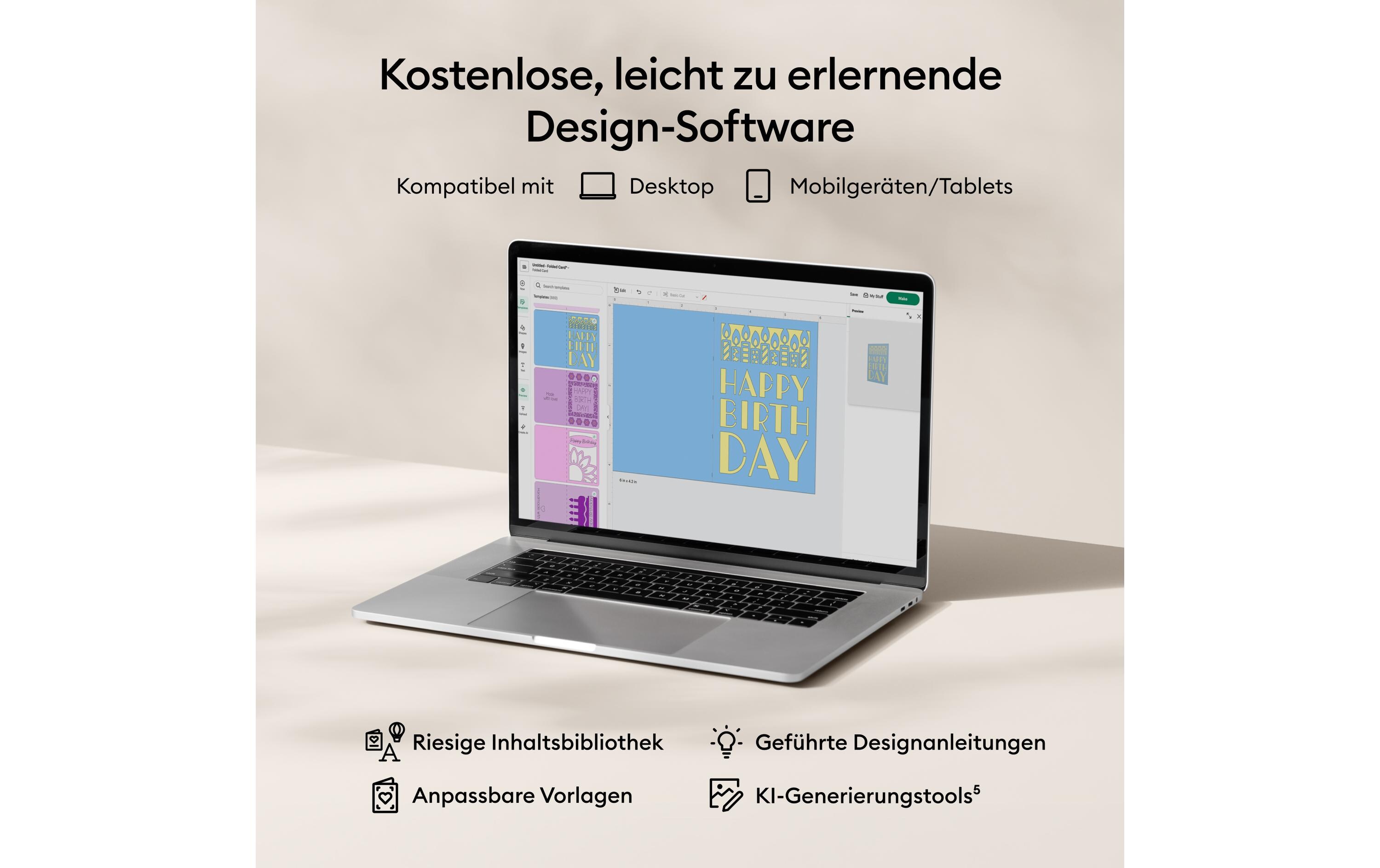 Cricut Schneideplotter Cricut Joy + Essential-Bundle, Blau