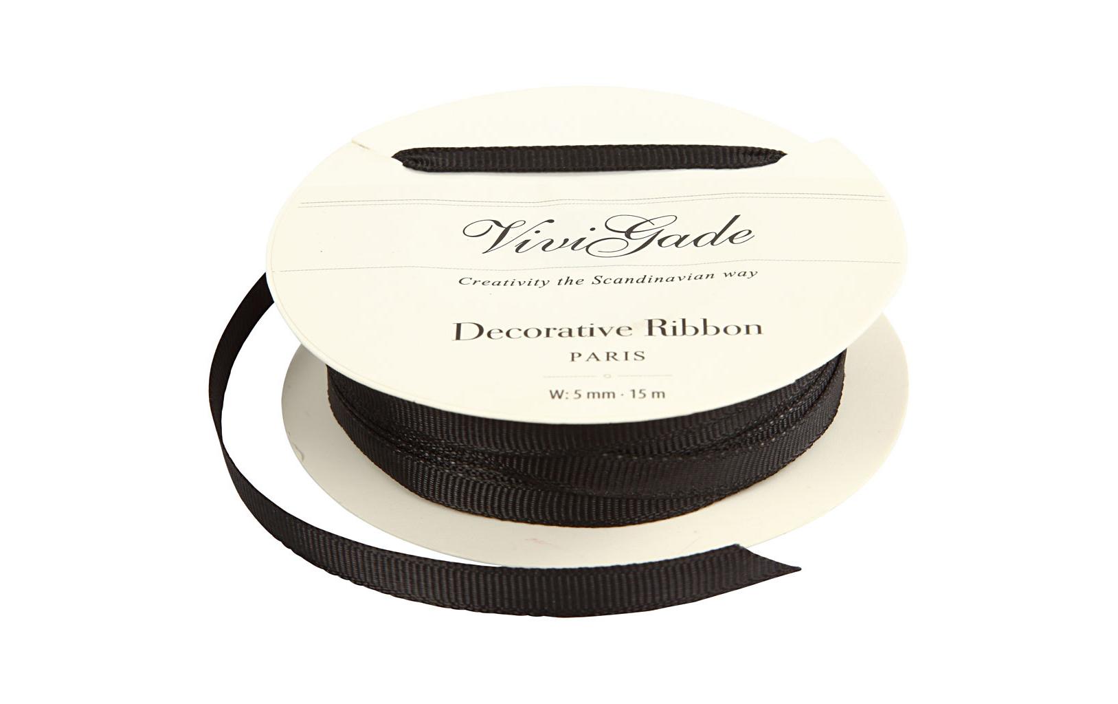 Creativ Company Textilband 6 mm x 15 m, Schwarz Creativ Company Textilband 6 mm x 15 m, Schwarz