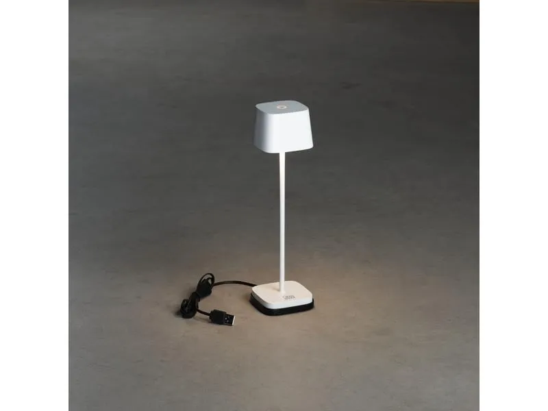 Konstsmide Akku-Tischleuchte Capri Mini USB, 2200-3000K, 2.2 W, Weiss Konstsmide Akku-Tischleuchte Capri Mini USB, 2200-3000K, 2.2 W, Weiss