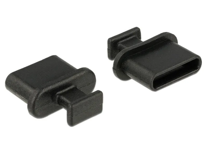 Delock Blindstecker/Staubschutz USB-C 10 Stück Schwarz mit Griff Delock Blindstecker/Staubschutz USB-C 10 Stück Schwarz mit Griff