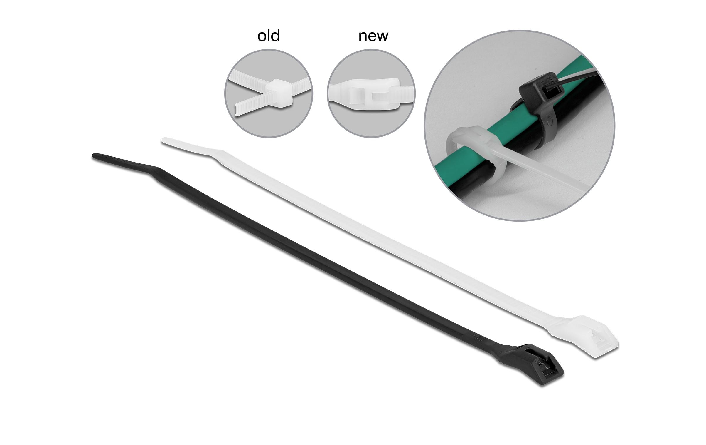 Delock Kabelbinder mit flachem Kopf Mehrfarbig 280 mm x 3.6 mm