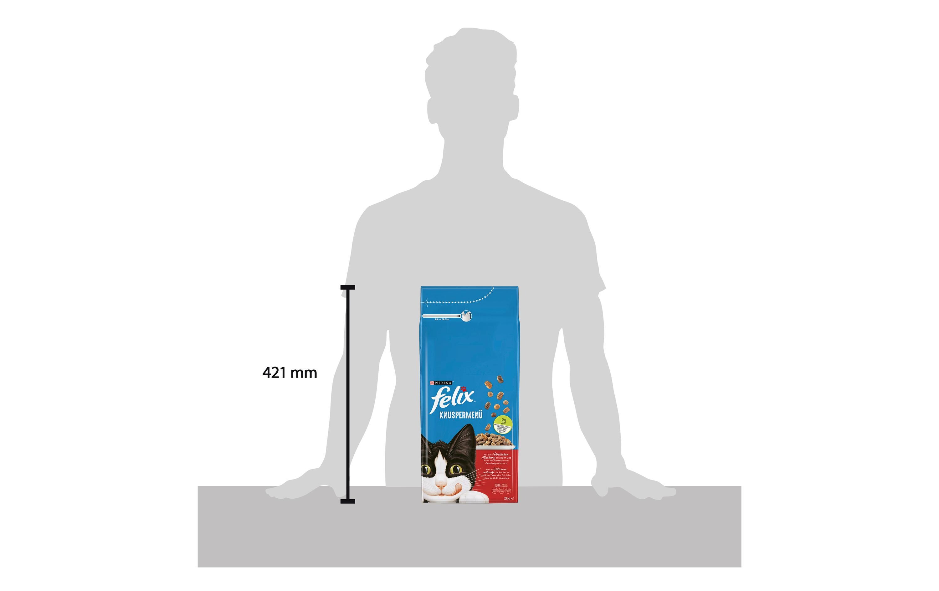 Felix Trockenfutter Knuspermenü Fleisch, 2 kg