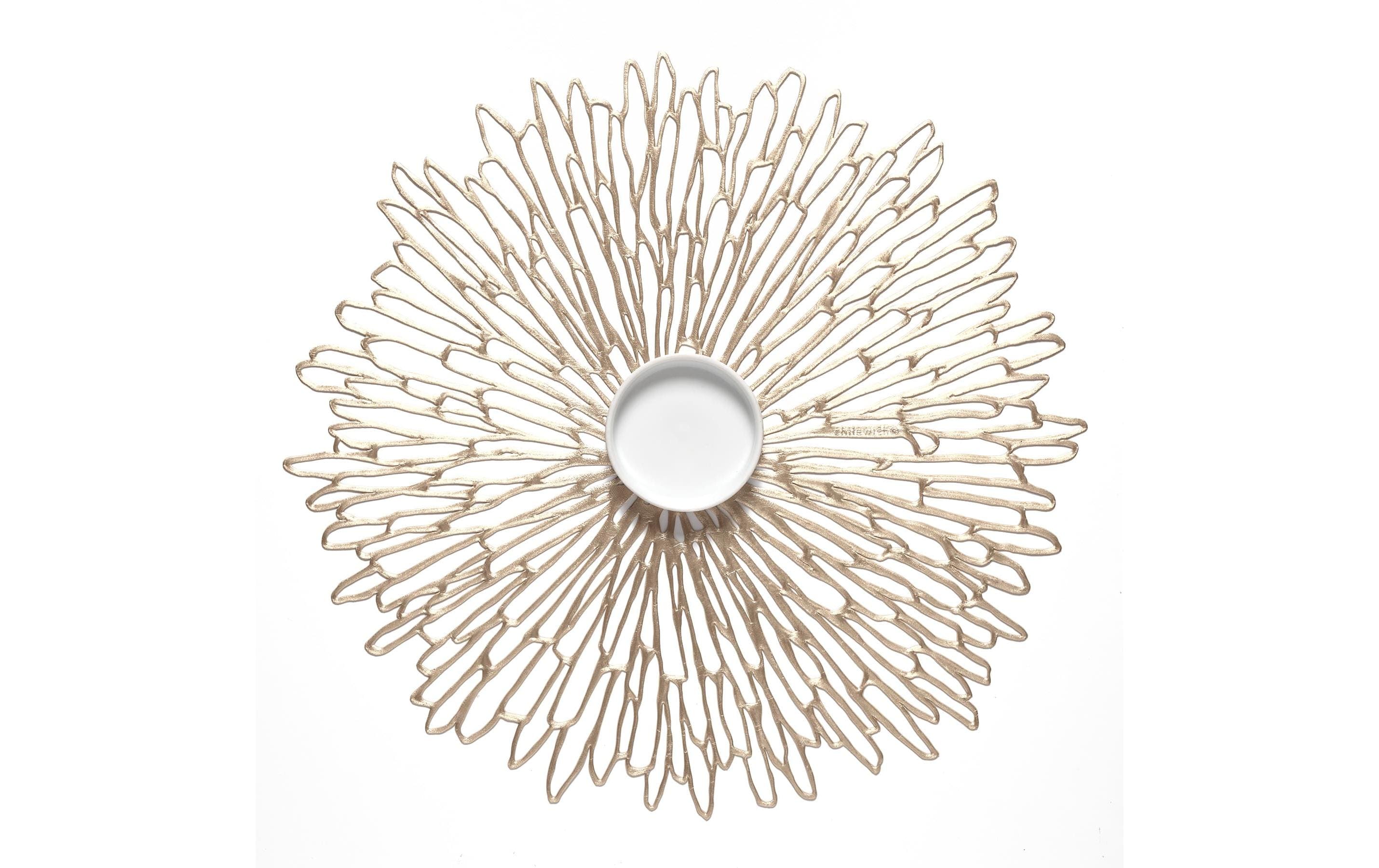 Chilewich Tischset Bloom 38.6 cm x 40 cm, Champagner