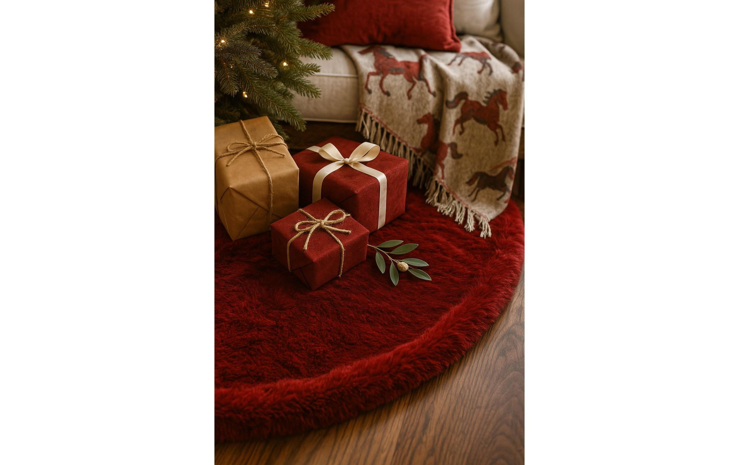 Conceptum Hypnose Weihnachtsbaumteppich Rot