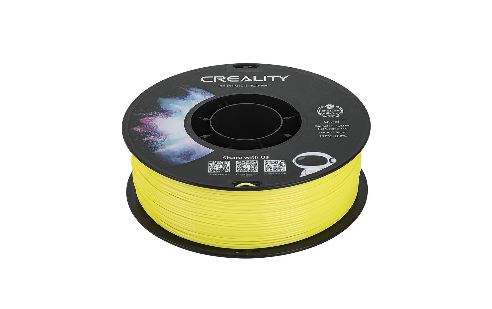 Creality Filament ABS, Gelb, 1.75 mm, 1 kg Creality Filament ABS, Gelb, 1.75 mm, 1 kg