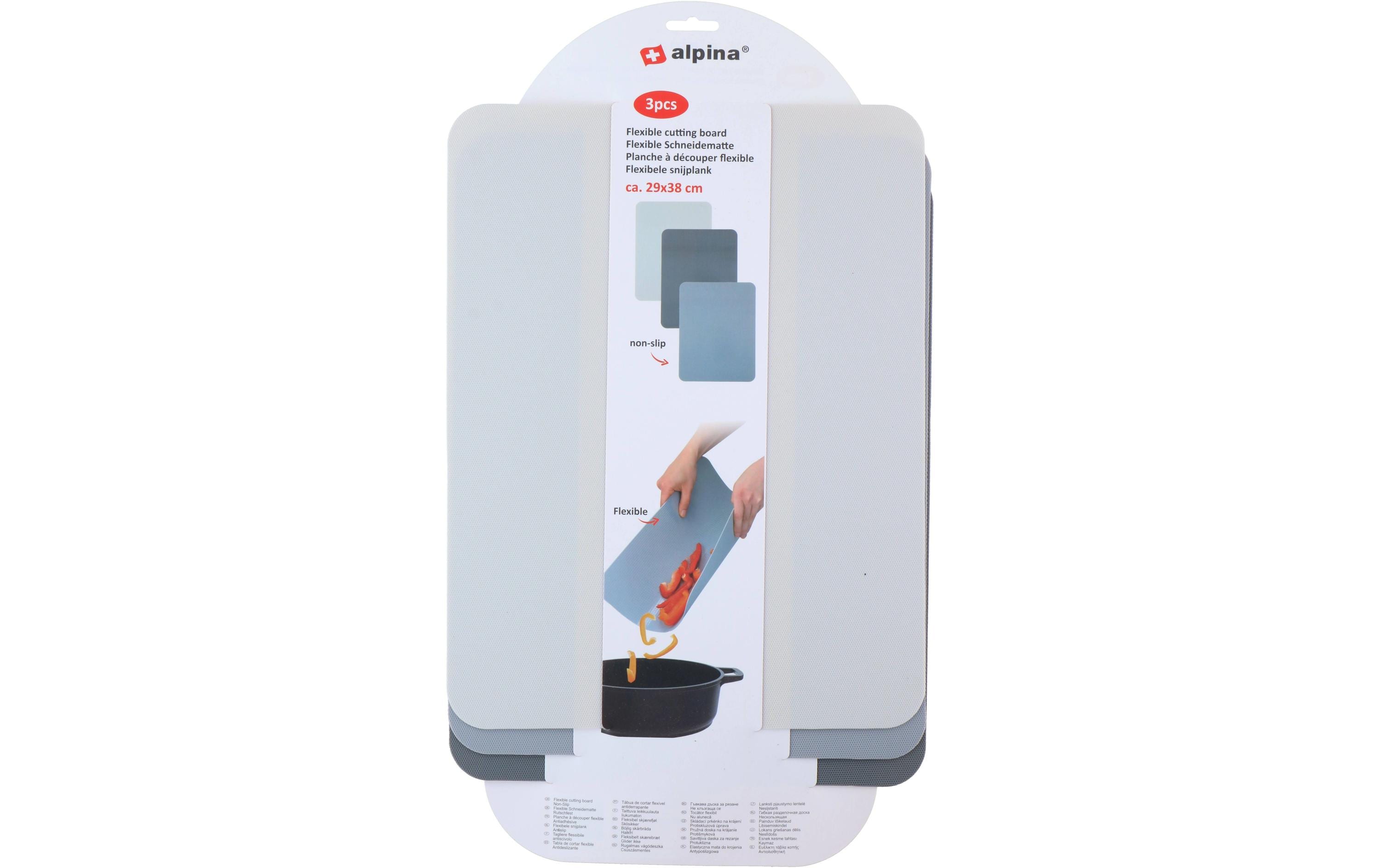 ALPINA Flexibles Schneidebretter 3 Stück, 29 cm x 38 cm