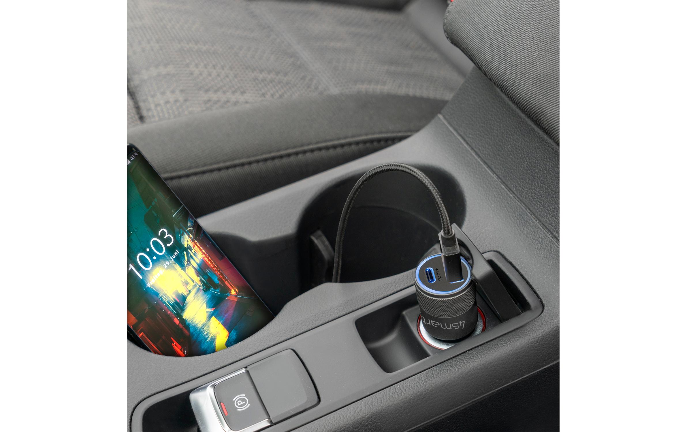4smarts Autoladegerät Rapid+ 27W PD + QC 3.0