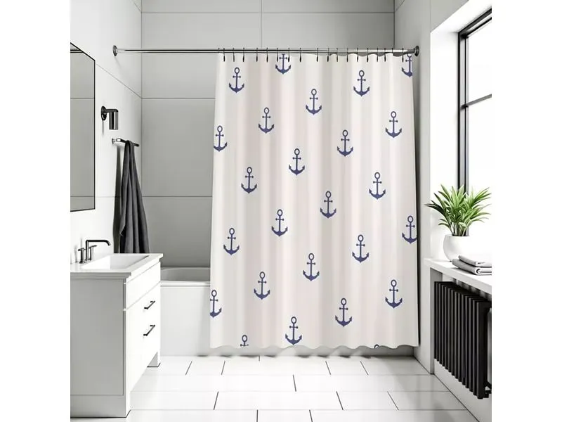 diaqua® Duschvorhang Anchor 120 x 200 cm, Blau/Weiss diaqua® Duschvorhang Anchor 120 x 200 cm, Blau/Weiss