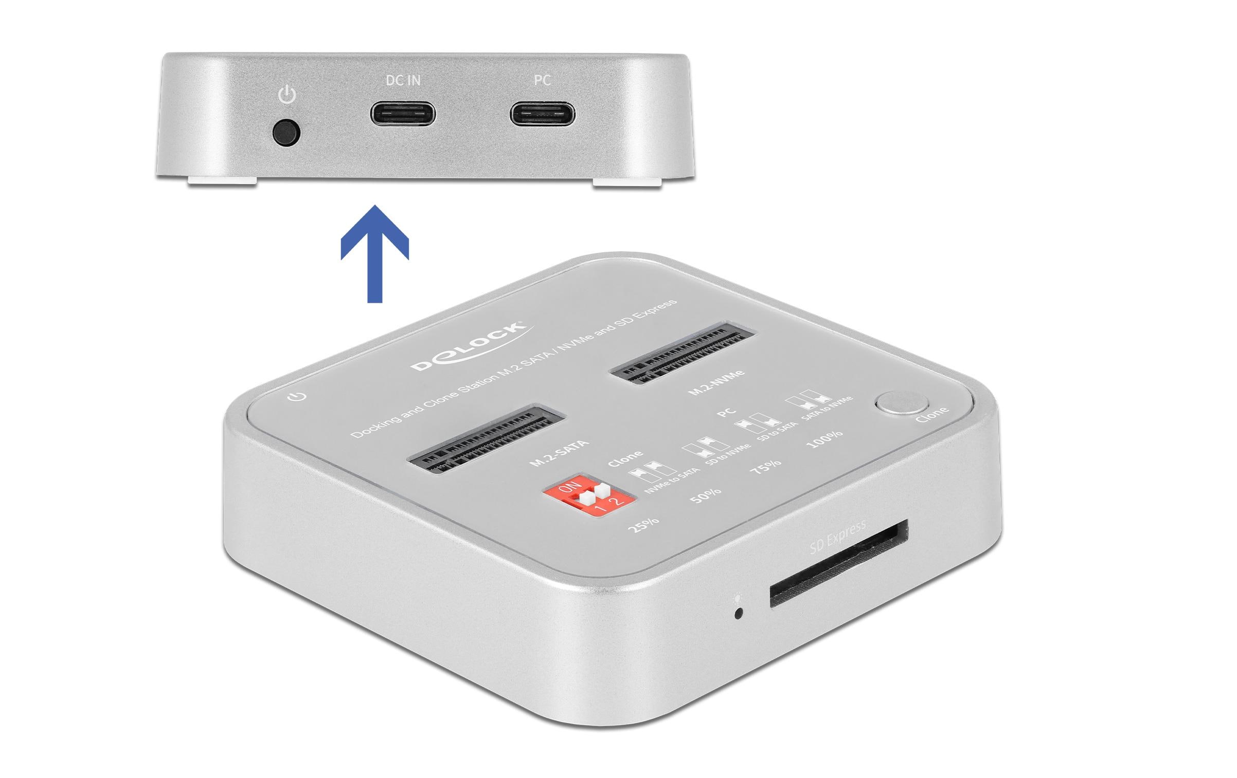 Delock Dockingstation für SSD mit SD Express Card Reader
