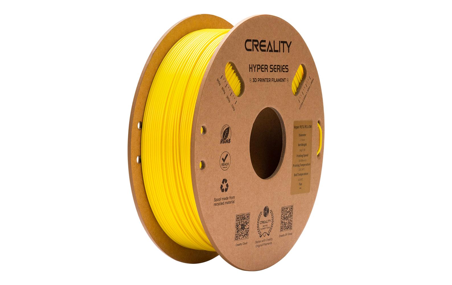 Creality Filament PETG Hyper Gelb, 1.75 mm, 1 kg Creality Filament PETG Hyper Gelb, 1.75 mm, 1 kg