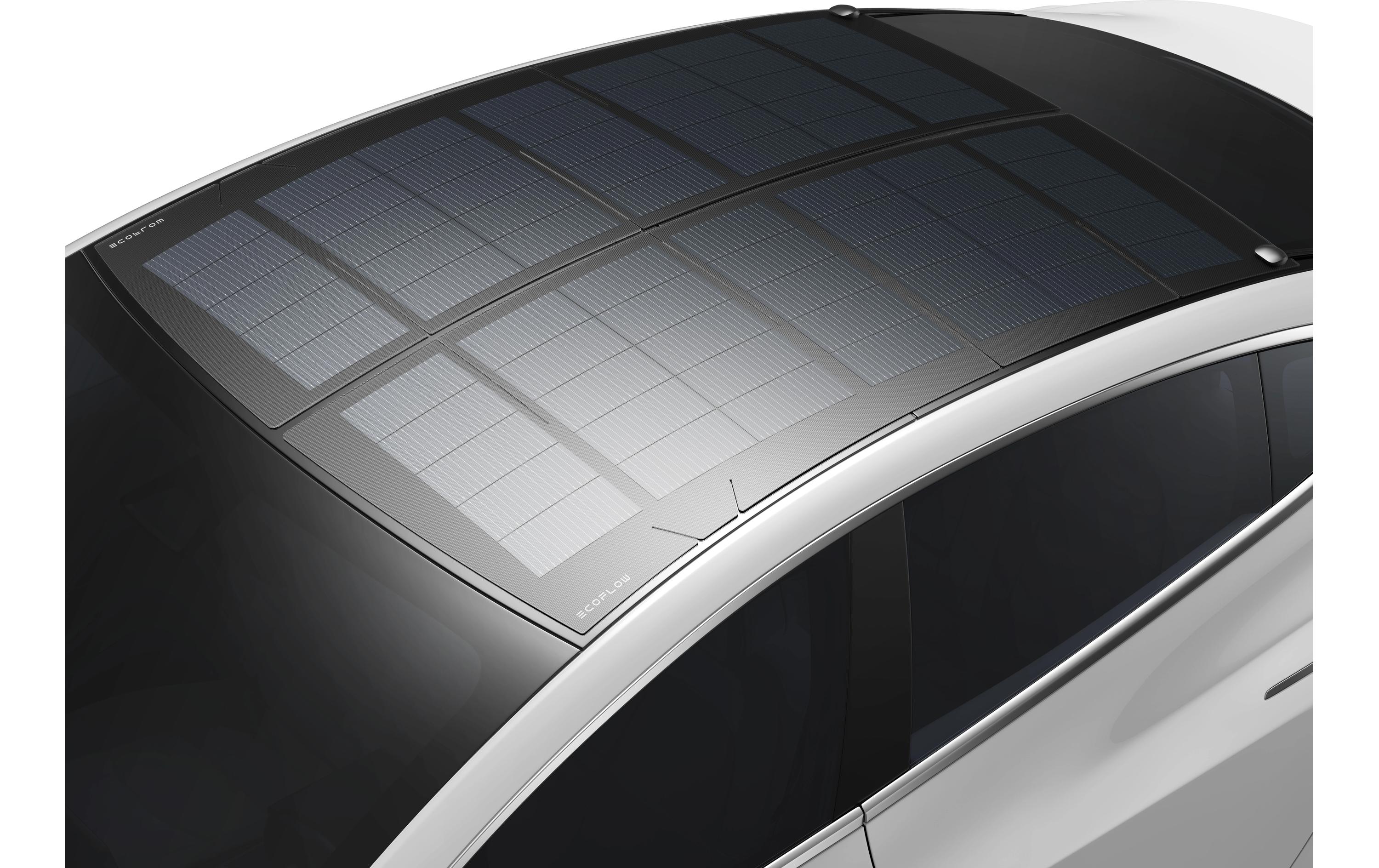 EcoFlow Solarpanel HeatGuard Solar Film Tesla Model 3 Schwarz 256 W