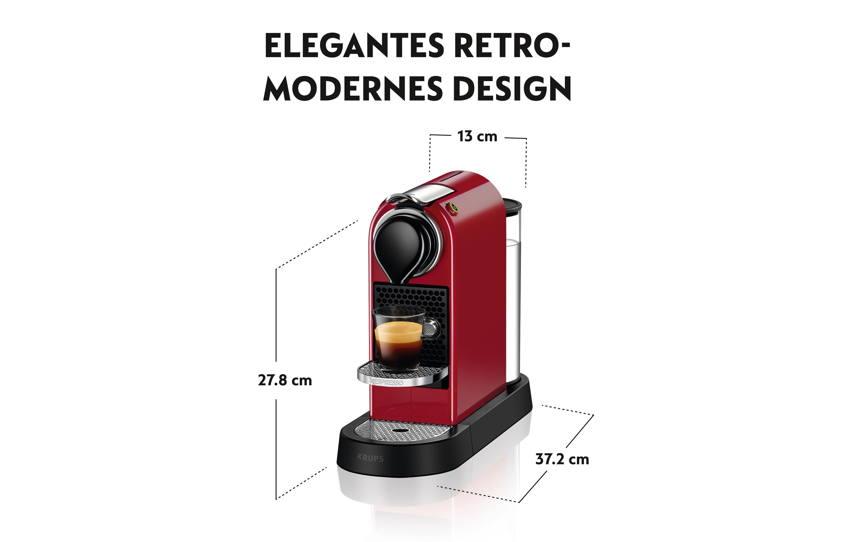 Krups Kaffeemaschine Nespresso CitiZ XN7415 Rot