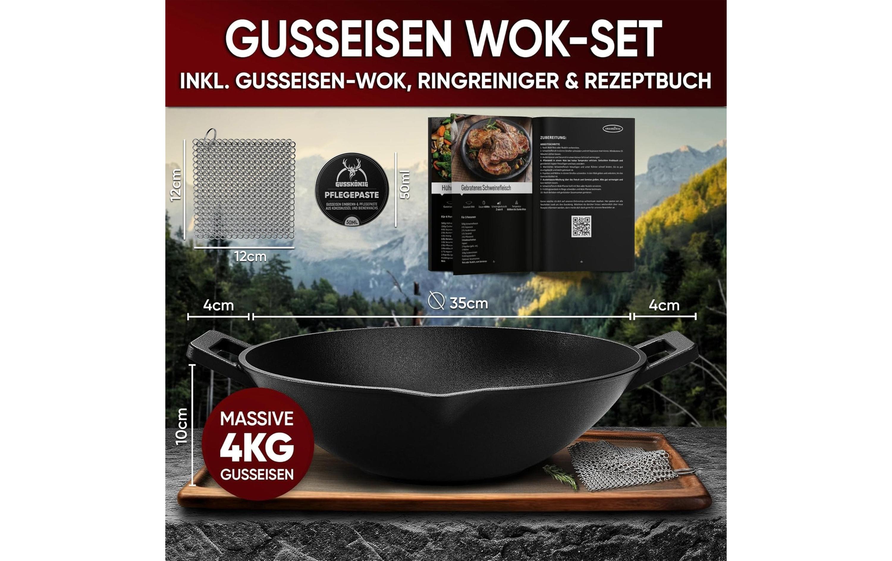 Gusskoenig Eingebrannte Wokpfanne 36 cm