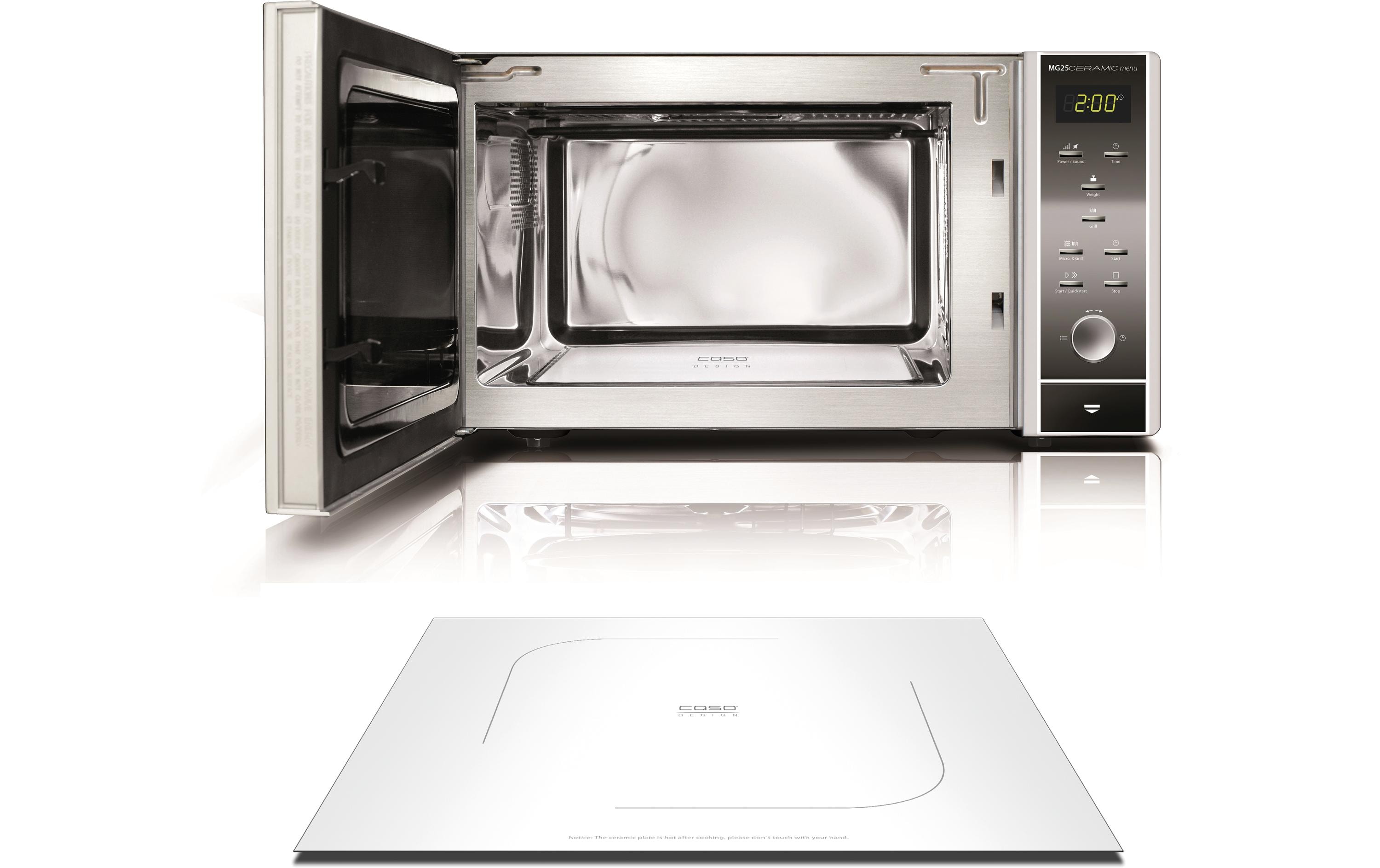 Caso Mikrowelle MG25 Ceramic Menu Schwarz